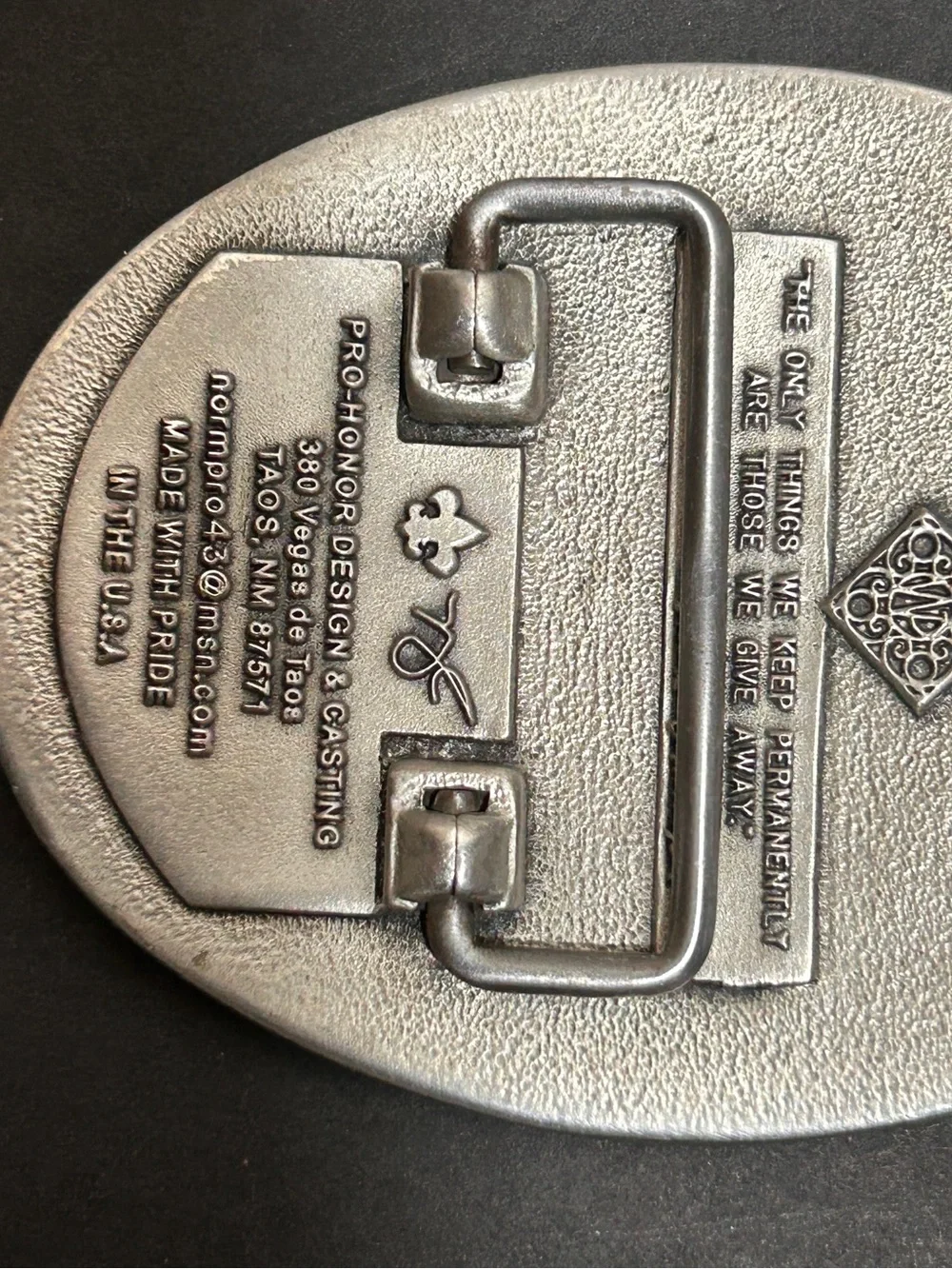 Vintage Pewter Philmont Boy Scout Camp Belt Buckle Training Center New Mexico
